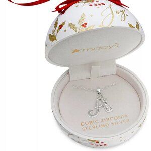 Giani Bernini A  Initial Pendant Necklace in Sterling Silver NWT MSRP $100